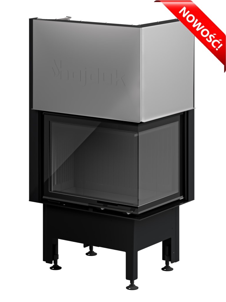 Zestaw kominek powietrzny stalowy KRATKI LUCY Prawy BLACK 14 kW Ø 200 z akcesoriami SM 2PXTH BL n - Zestaw kominek powietrzny stalowy KRATKI LUCY Prawy BLACK 14 kW Ø 200 z akcesoriami
